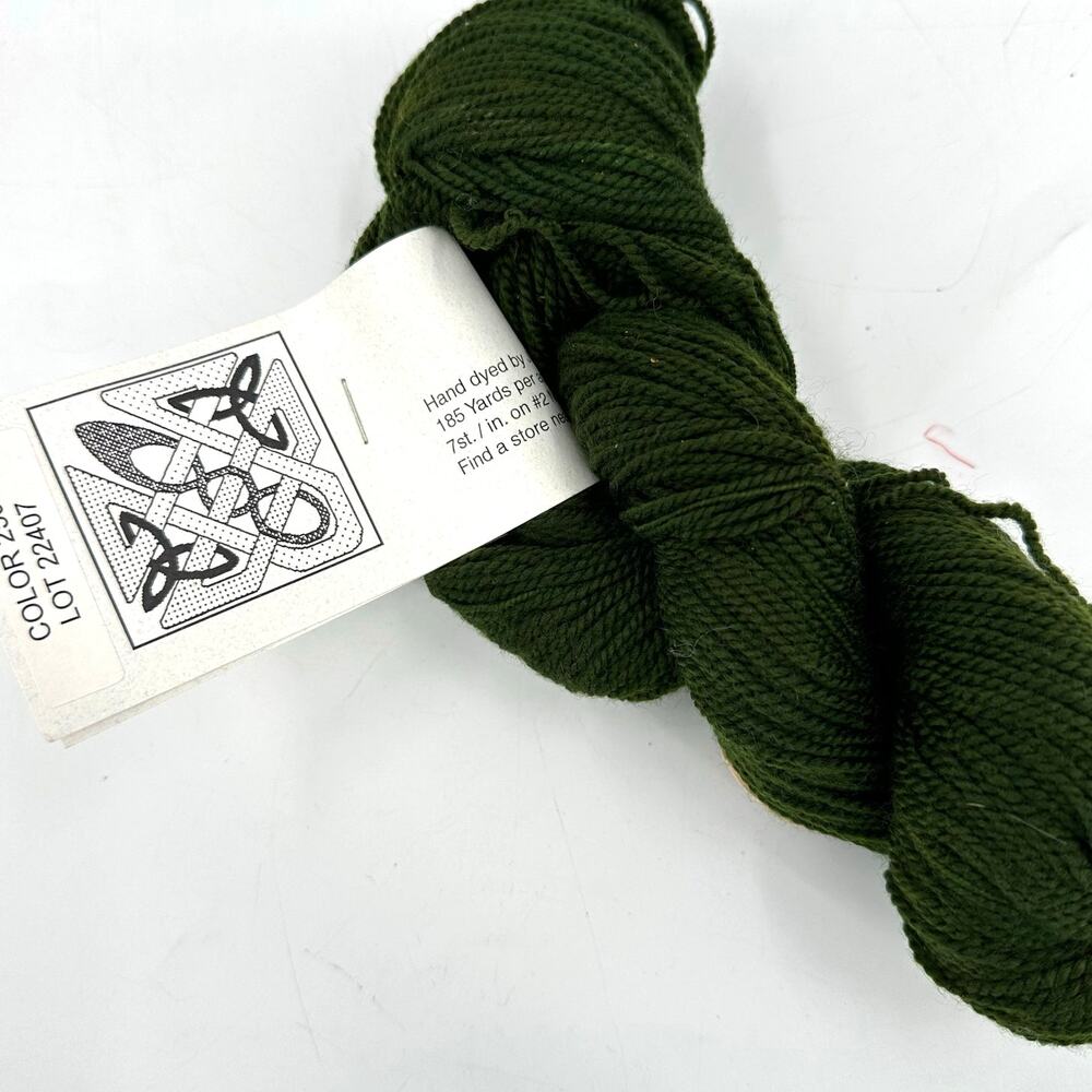 Interlacements Tiny Toes Yarn Hand Dyed Judy Ditmore Green SuperWash Merino Wool